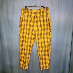 Hot Topic Yellow Plaid Pants